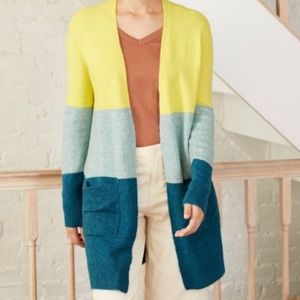 A New Day Color-block Sweater Cardigan NWOT